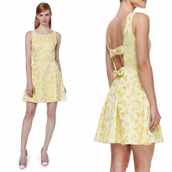 Cutout Back Veronica Butterfly Dress w/ Pockets - Picture 1 of 4